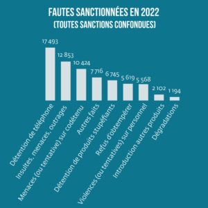 Graphique : Fautes sanctionnées en 2022 (Toutes sanctions confondues)