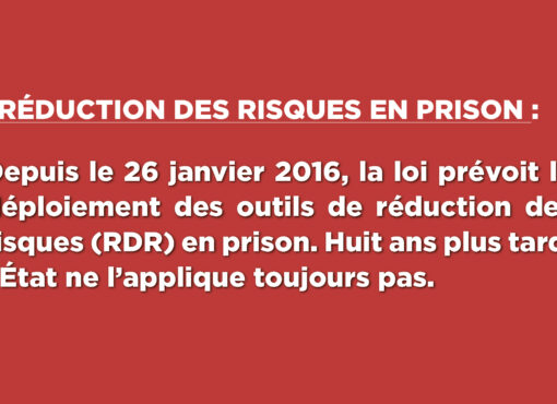 Réduction des risques en prison : 17 associations réclament que la loi santé soit respectée