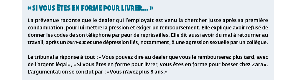 « Si vous êtes en forme pour livrer... »