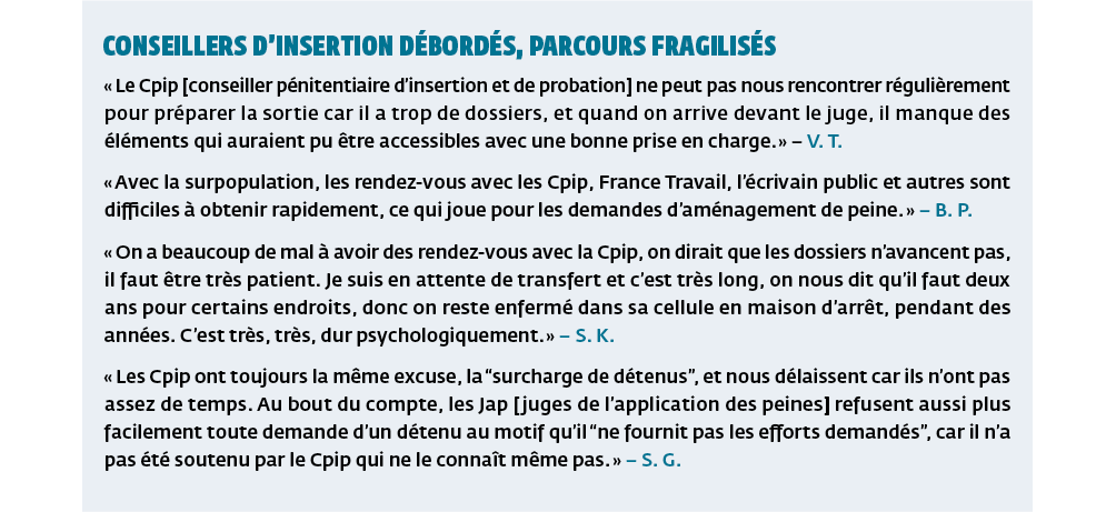 Conseillers d'insertion débordés, parcours fragilsés
